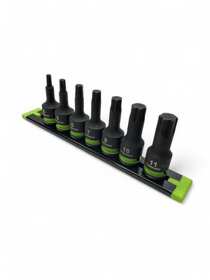 Grip Edge RPT Impact Hex Driver Set - 7-Pc 3/8’’ Drive Short Metric, IHBM7S