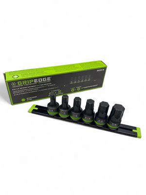 Grip Edge RPT Impact Hex Driver Set - 6-Pc 1/2’’ Drive Short SAE, IHCS6S