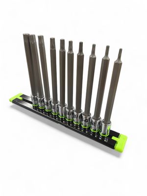 Grip Edge 10-PC 1/4'' Drive Long SAE Hex Driver Set, HAS10LS
