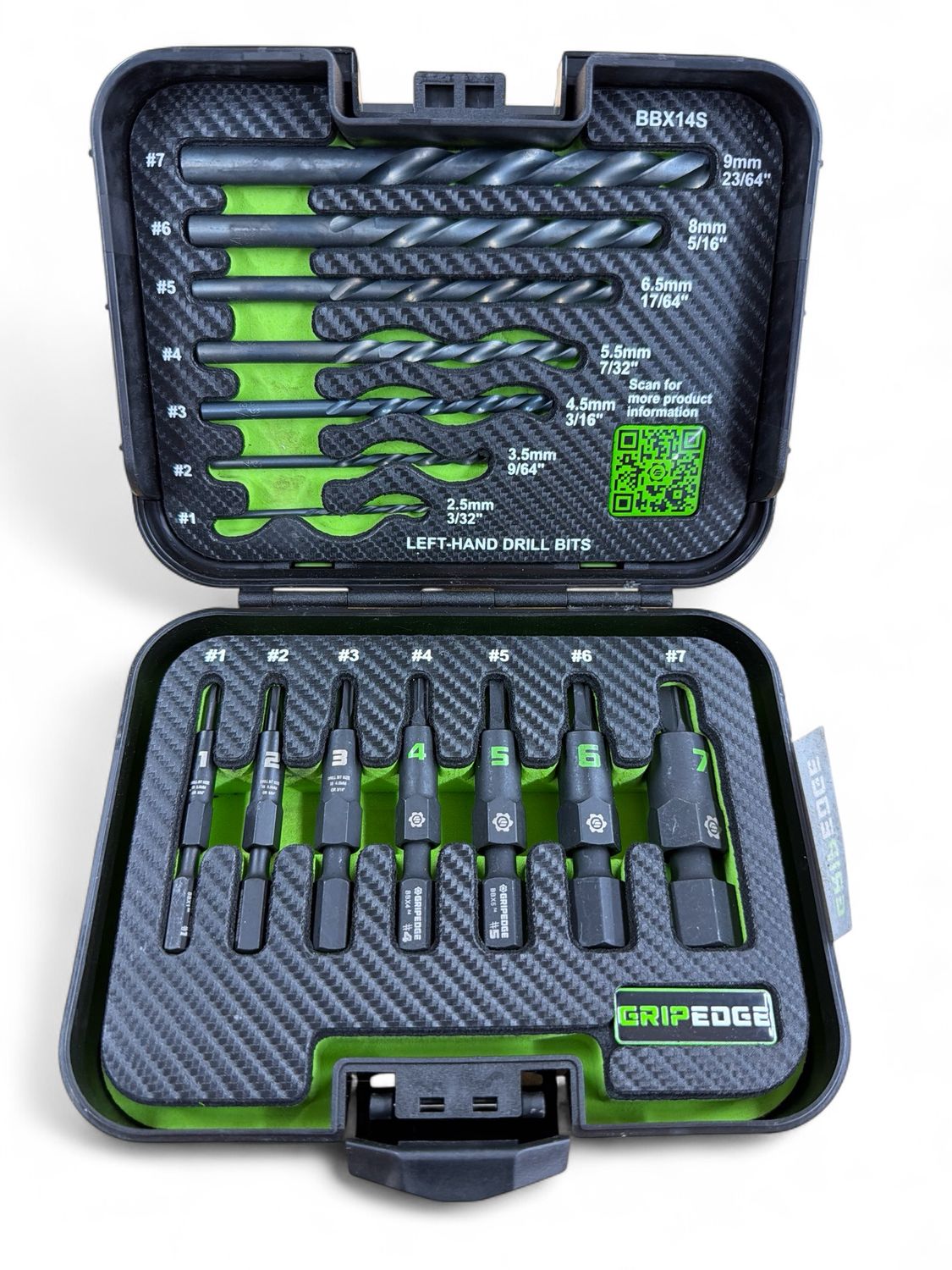 Grip Edge 14pc Broken Bolt Extractor Set, BBX14S