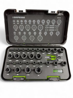 Grip Edge 32-PC 1/4" & 3/8" Drive Metric & SAE Master Socket Extractor Set, MX32S