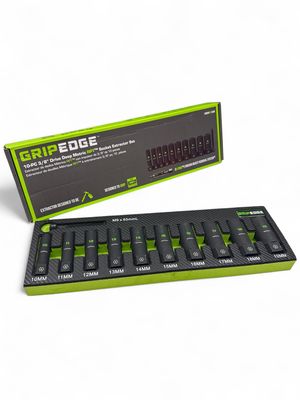 Grip Edge RPT Socket Extractor Set - 10-Pc 3/8" Drive Metric - Deep, XBM10DS