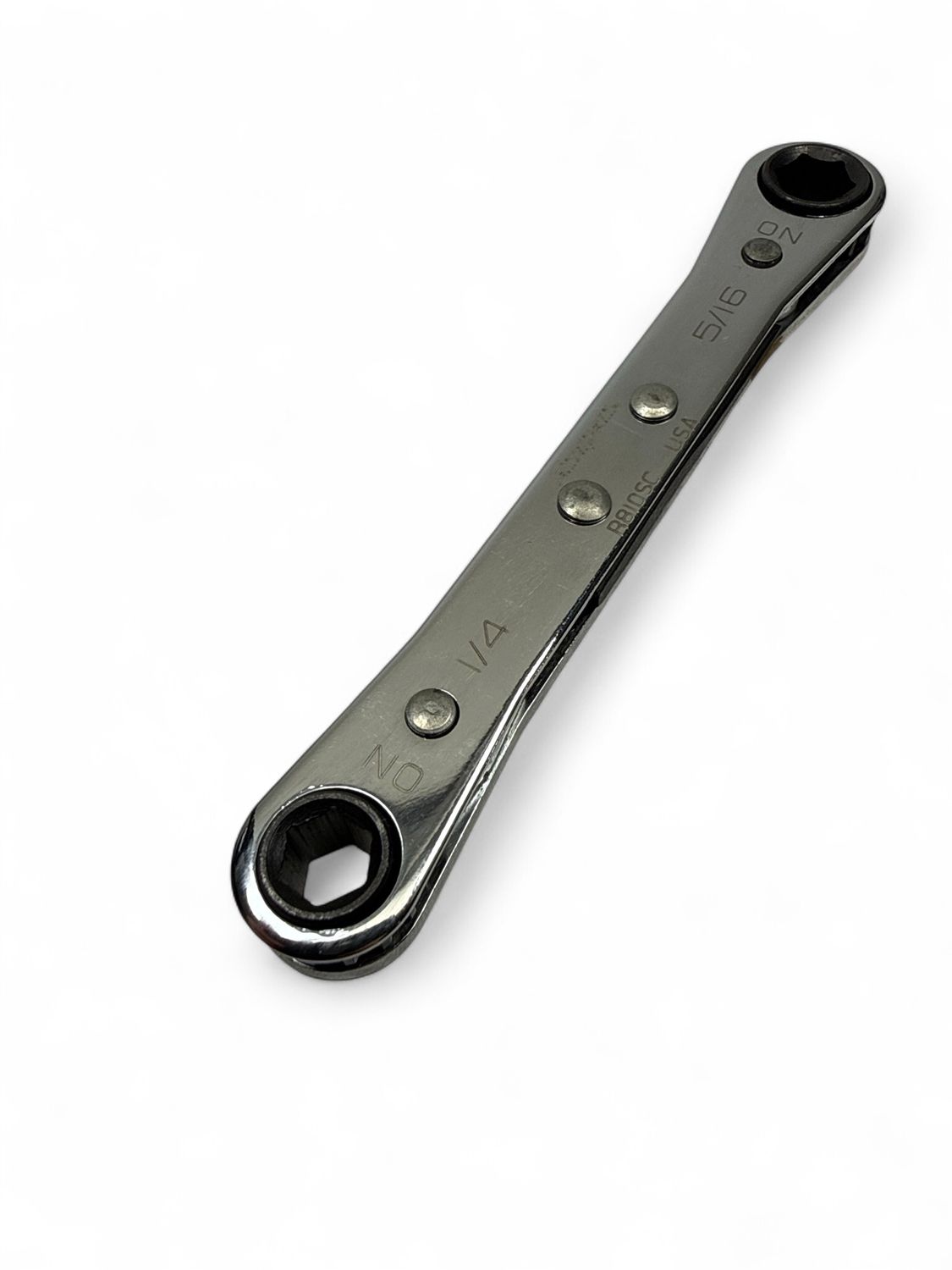 Snap On SAE 1/4–5/16" 6-Point SAE 0° Offset Ratcheting Box Wrench, R810SC