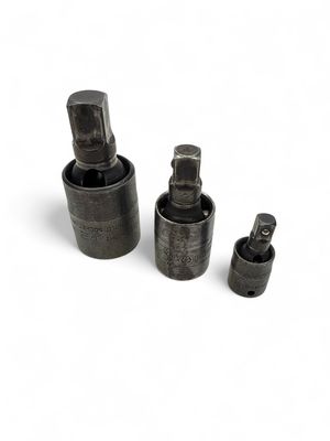 Snap On 3 Piece Combination Drive Impact Universal Joint Set (1/4” 3/8” & 1/2” Drive)