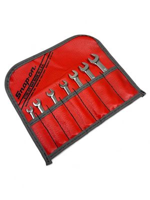 Snap On 7 Pc. 6-Point Metric Flank Drive Midget Combination Wrench Set, OXIM707SBK Snap On 7 Pc. 6-Point Metric Flank Drive Midget Combination Wrench Set, OXIM707SBK