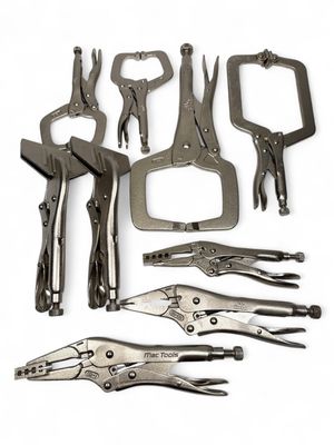 Mac Tools 9pc Locking Pliers Lot Mac Tools 9pc Locking Pliers Lot