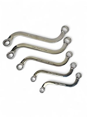 Snap On 5 pc 12-Point Metric Flank Drive S-Shaped Box Wrench Set (10–19 mm), SBXM605