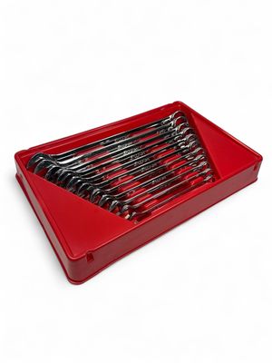 Snap On 11 pc 6-Point SAE Flank Drive® Combination Wrench Set (3/8–1"), OSH711B