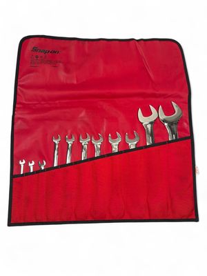 Snap On 11 pc Metric 15° Offset Low Torque Slimline Open-End Wrench Set (6-36 mm), LTAM811
