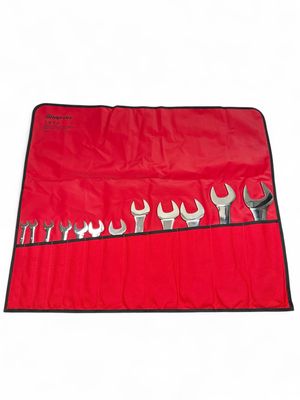 Snap On 12 pc SAE 15° Offset Low Torque Slimline Open-End Wrench Set (3/8–1-7/8"), LTA812