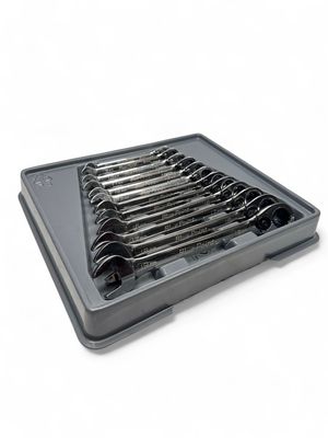 Blue Point 12 Pc. 12-Point Metric 15° Offset Ratcheting Combination Wrench Set (8-19 mm) BOERM712