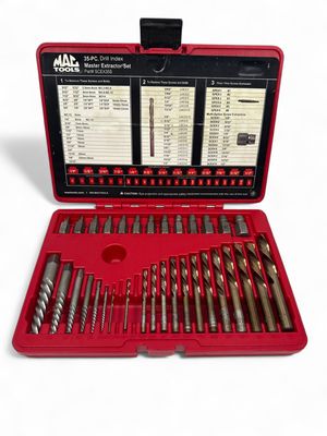 Mac Tools 35pc Master Extractor Set With Drill Bits, SCEX35S Mac Tools 35pc Master Extractor Set With Drill Bits, SCEX35S