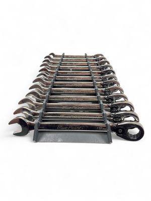 Blue Point 12 Pc. 12-Point Metric 15° Offset Ratcheting Combination Wrench Set (8-19 mm) BOERM712
