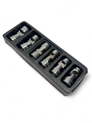 Snap On 6 pc 3/8" Drive 6-Point Metric Flank Drive Shallow Flex Socket Set, 206FSUMA