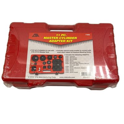 CTA Tools Master Cylinder Brake Bleeder Adapter Kit, 7300 CTA Tools Master Cylinder Brake Bleeder Adapter Kit, 7300