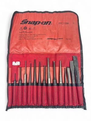 Snap On 15 Pc. Punch and Chisel Set, PPC715BK