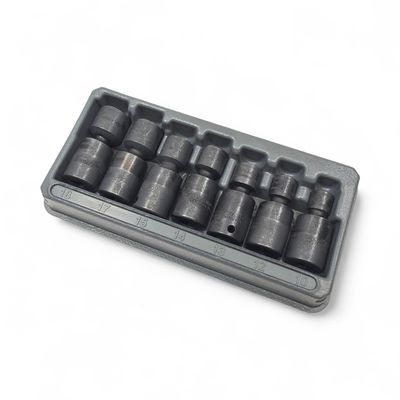 Snap On 7 Pc. 3/8" Drive 6-Point Metric Flank Drive Shallow Impact Swivel Socket Set, 207IPFM