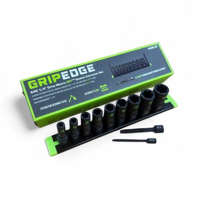 Grip Edge RPT Socket Extractor Set - 9-Pc 1/4 Grip Edge RPT Socket Extractor Set - 9-Pc 1/4" Drive Metric, XAM9S