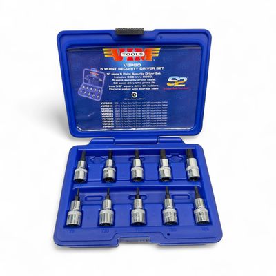 VIM Tools 10 Pc 5 Point Security Driver Set, (SD8-SD50), V5PSD VIM Tools 10 Pc 5 Point Security Driver Set, (SD8-SD50), V5PSD