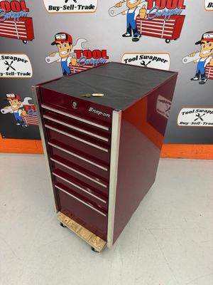 Snap On 19 Snap On 19" Seven-Drawer Single Bank Masters Series End Cab (Deep Cranberry), KRL1011