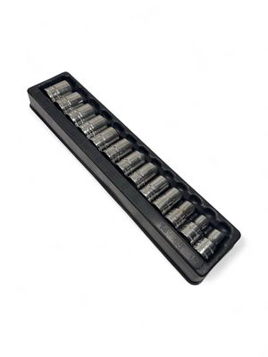 Snap On 13 Pc. 1/2 Snap On 13 Pc. 1/2" Drive 6-Point Metric Flank Drive Shallow Socket Set (12-24 mm) 313TWMYA