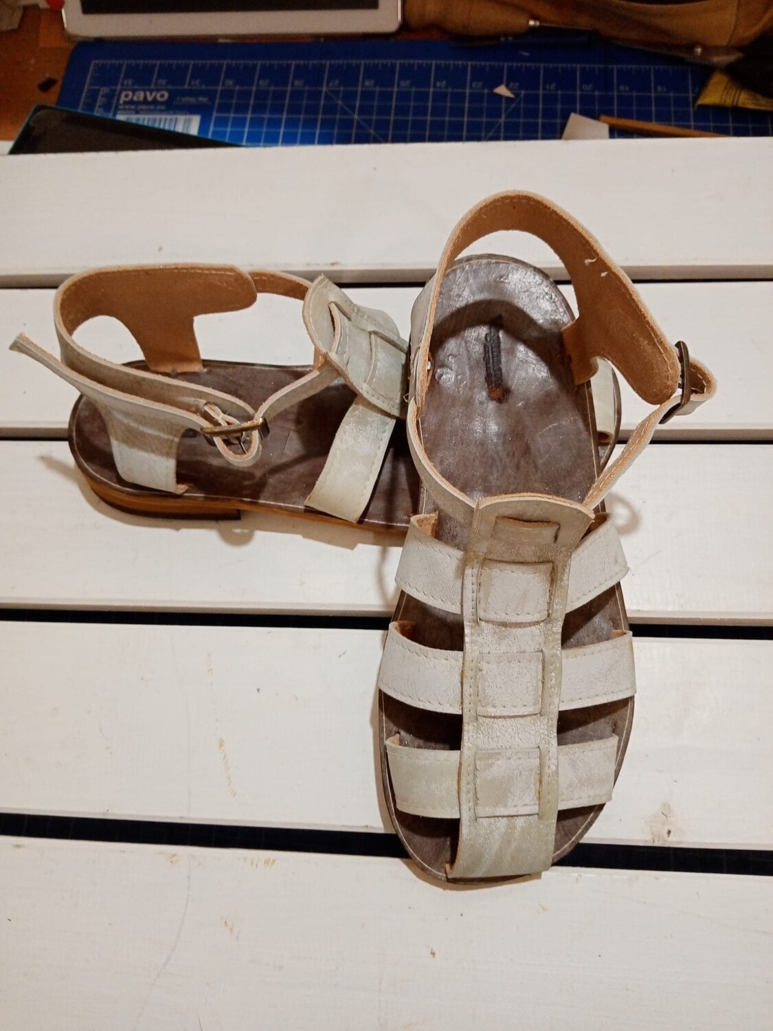PIOMBINO-sandalo artigianale uomo in pelle