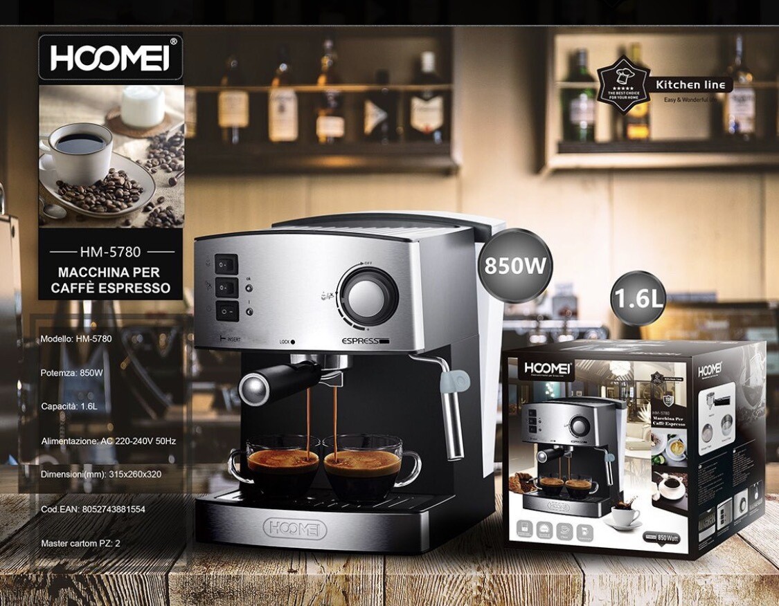 macchina per caffè Espresso completamente automatica per uso domestico pompa per caffè a pressione 15Bar 220V/850W/1.6L macchina per caffè Espresso