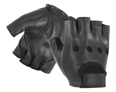 Premium Leather Driving Gloves (1/2 Finger)
