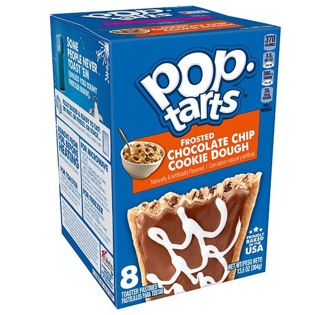 KELLOGGS POP TARTS FROSTED CHOCOLATE CHIP COOKIE DOUGH 8 PK