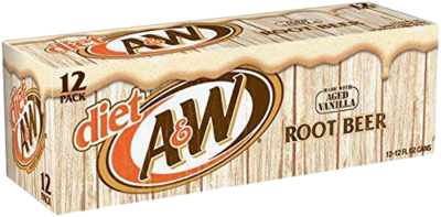 12 PK A&W DIET ROOT BEER SODA CAN 355ml