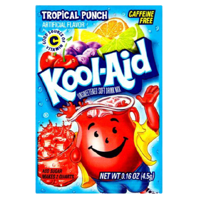 KOOL AID TROPICAL PUNCH MIX UNSWEETENED 4.5 gm