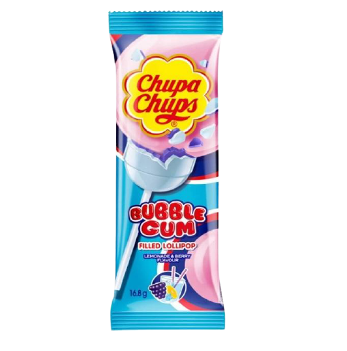 CHUPA CHUPS LEMONADE BERRY BUBBLEGUM FILLED 17gms