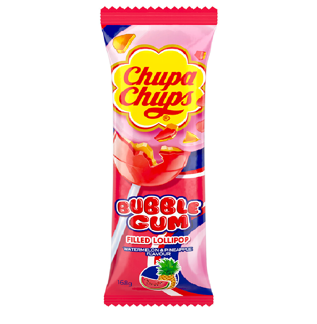 CHUPA CHUPS LEMONADE BERRY BUBBLEGUM FILLED 17gm
