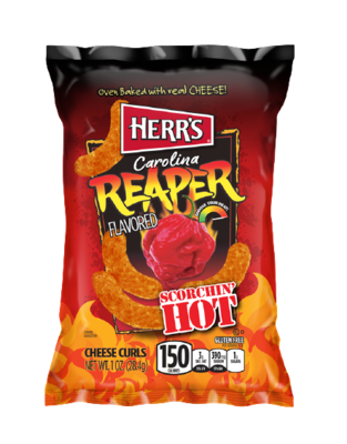HERR'S CAROLINA REAPER CHEESE CURLS 81.1gm