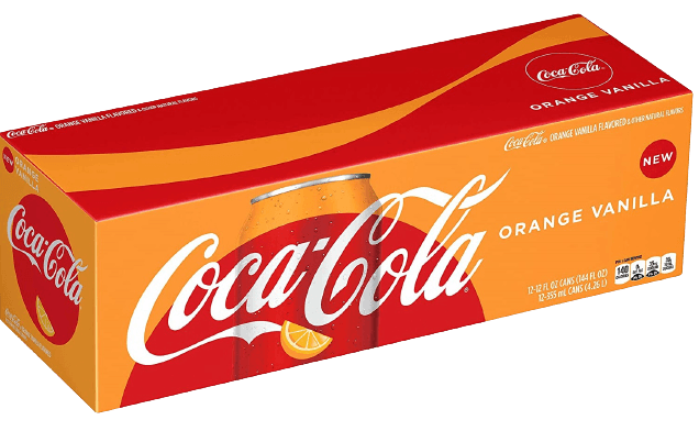 12 PK COCA-COLA VANILLA ORANGE CAN CASE USA 355ml
