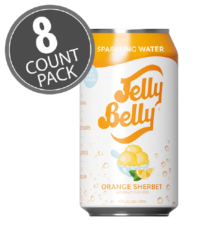 JELLY BELLY SODA WATER ORANGE SHERBET BOX 8 X 330ml