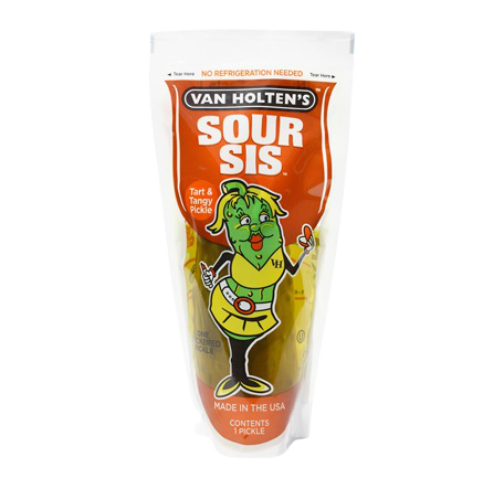 VAN HOLTEN'S SOUR SIS TART & TANGY PICKLE POUCH