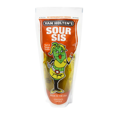 VAN HOLTEN'S SOUR SIS TART & TANGY PICKLE POUCH