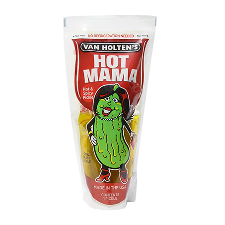 VAN HOLTEN'S HOT MAMA HOT & SPICY PICKLE POUCH