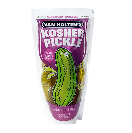 VAN HOLTEN'S KOSHER GARLIC PICKLE POUCH