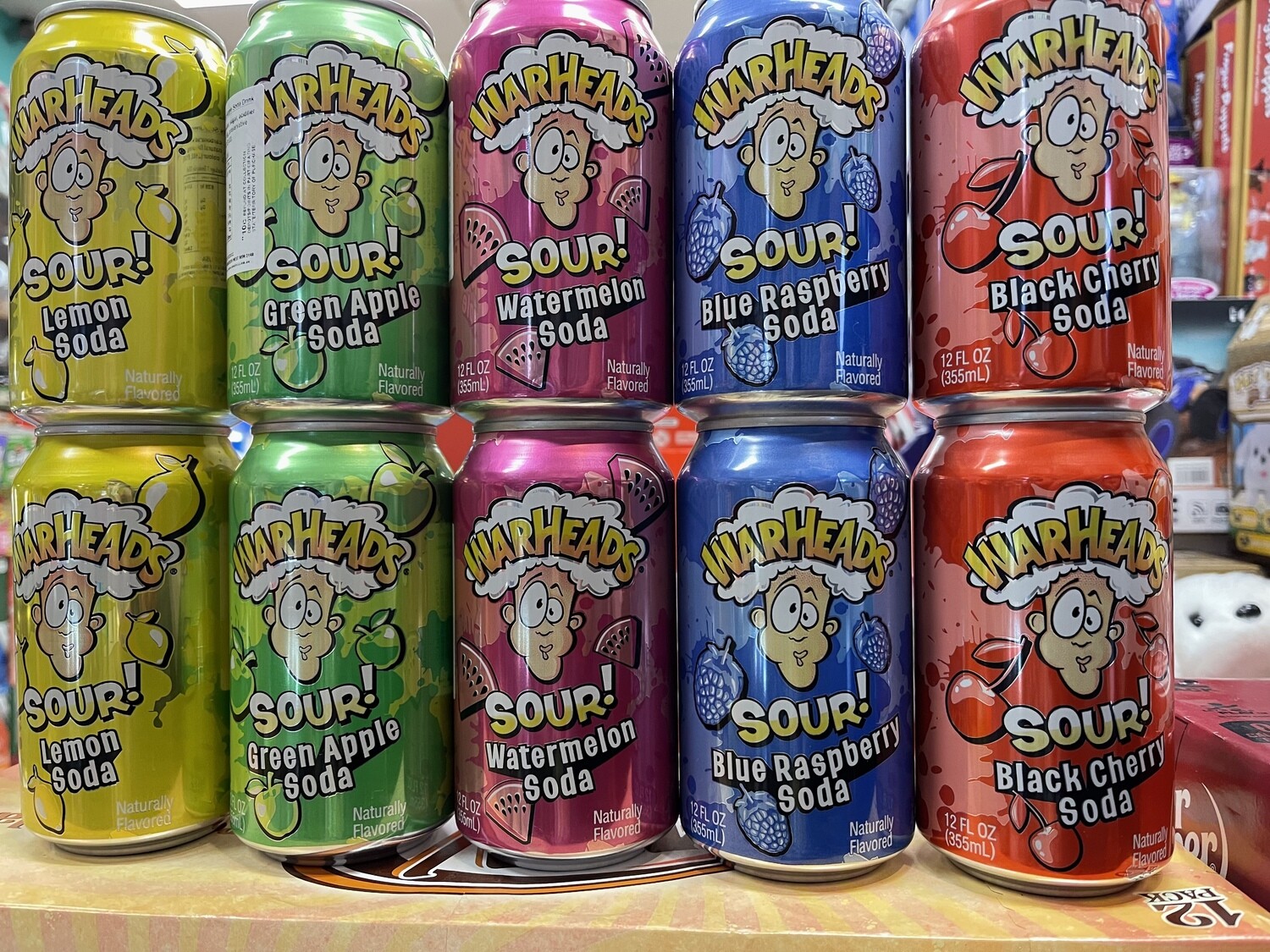 4 cans of Sour Warheads drinks