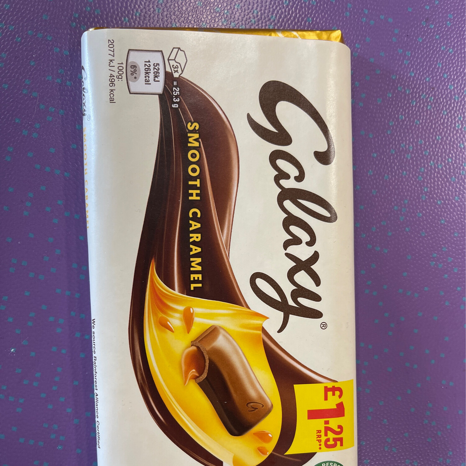 UK Galaxy Smooth Caramel Block 100% Cocoa