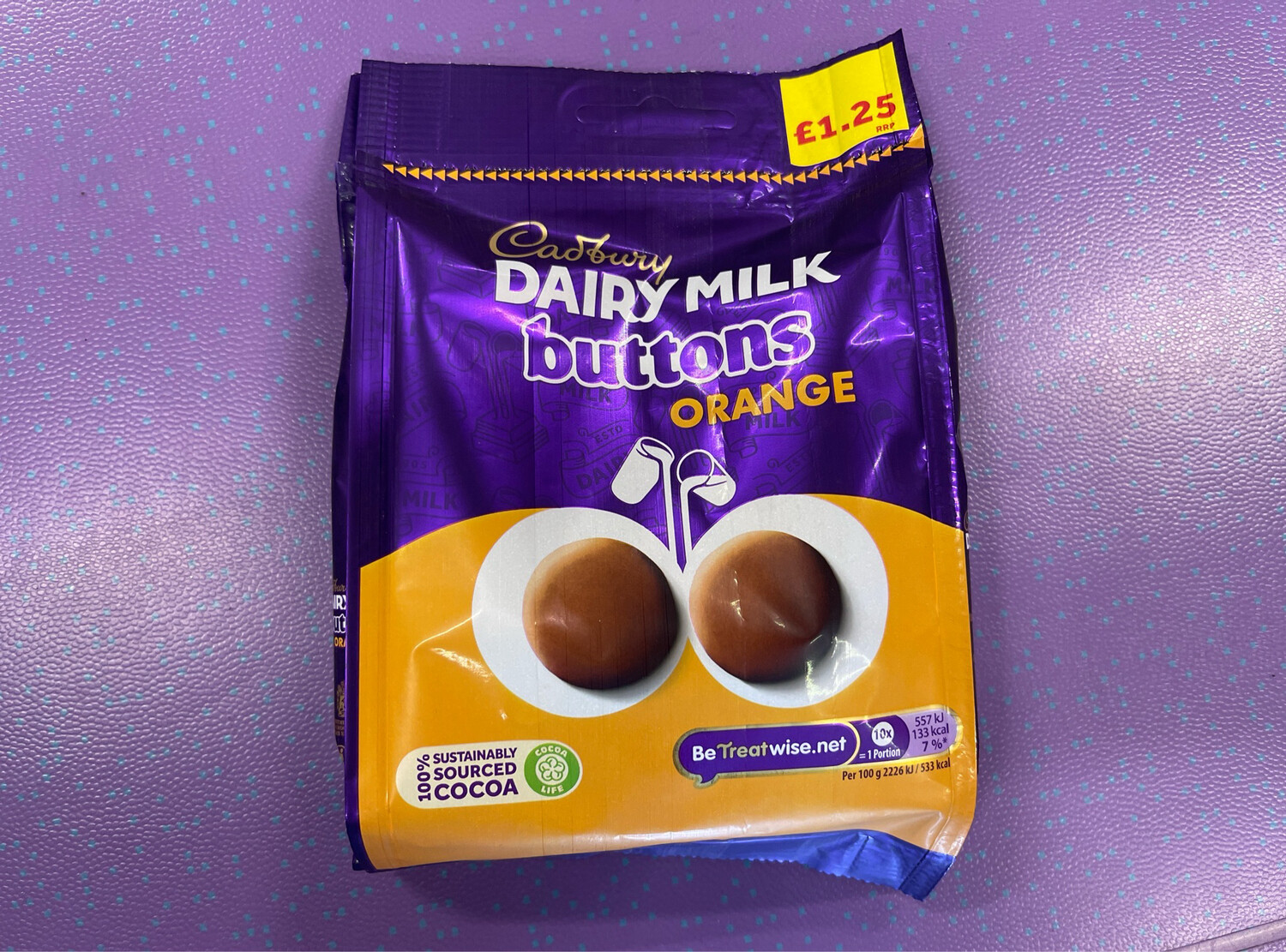 UK CADBURY ORANGE BUTTONS