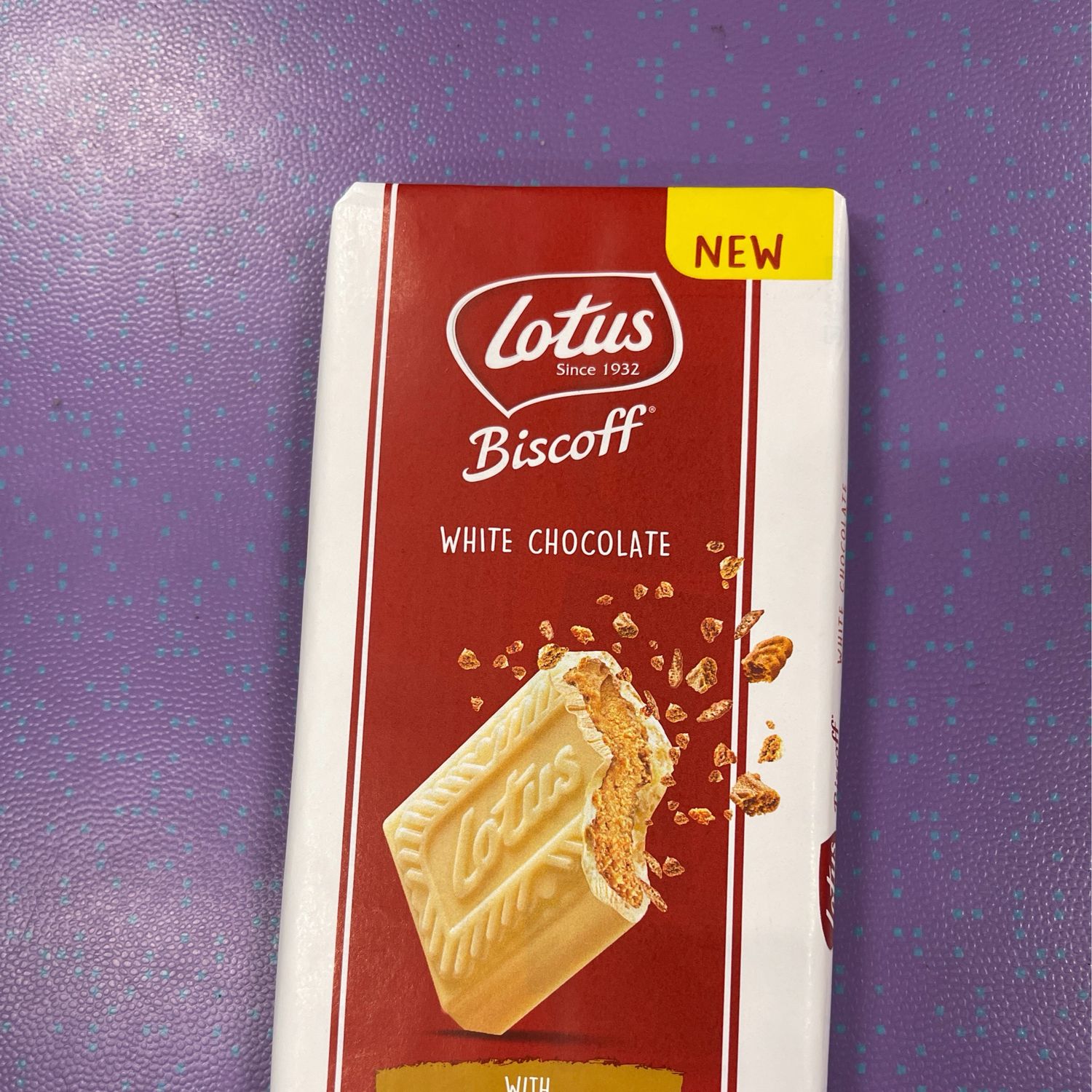 UK LOTUS BISCOFF WHITE CHOC BLOCK 180G