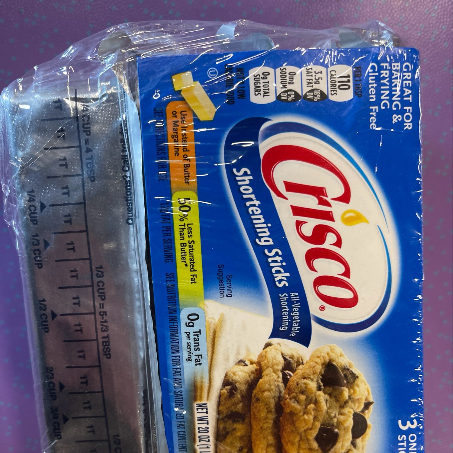 CRISCO 3pk In One Box Shortening Sticks