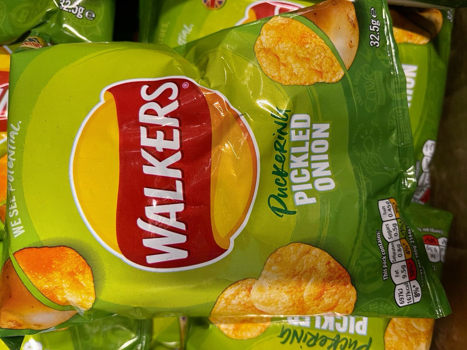 WALKERS PICKLED ONION 34.50g