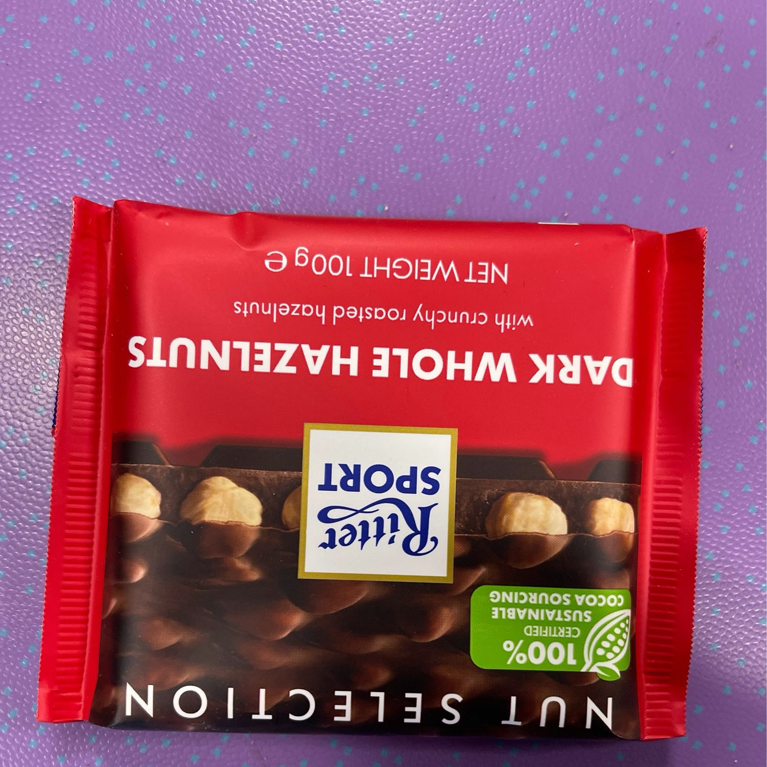 Ritter Sport Dark Whole Hazelnuts 100g