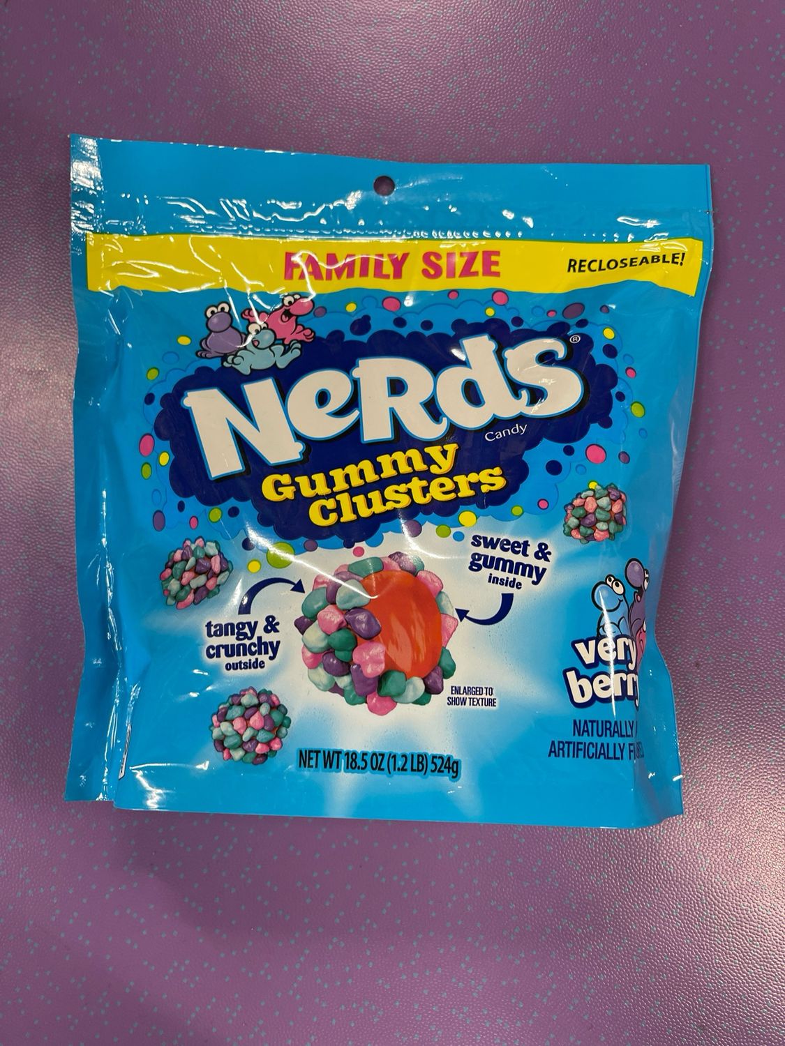 FAMILY SIZE NERDS GUMMY CLUSTERS 524G VERY BERRY