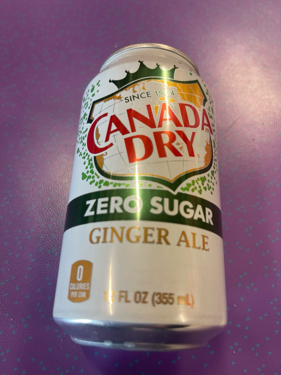 CANADA DRY ZERO SUGAR GONGER ALE 355ML