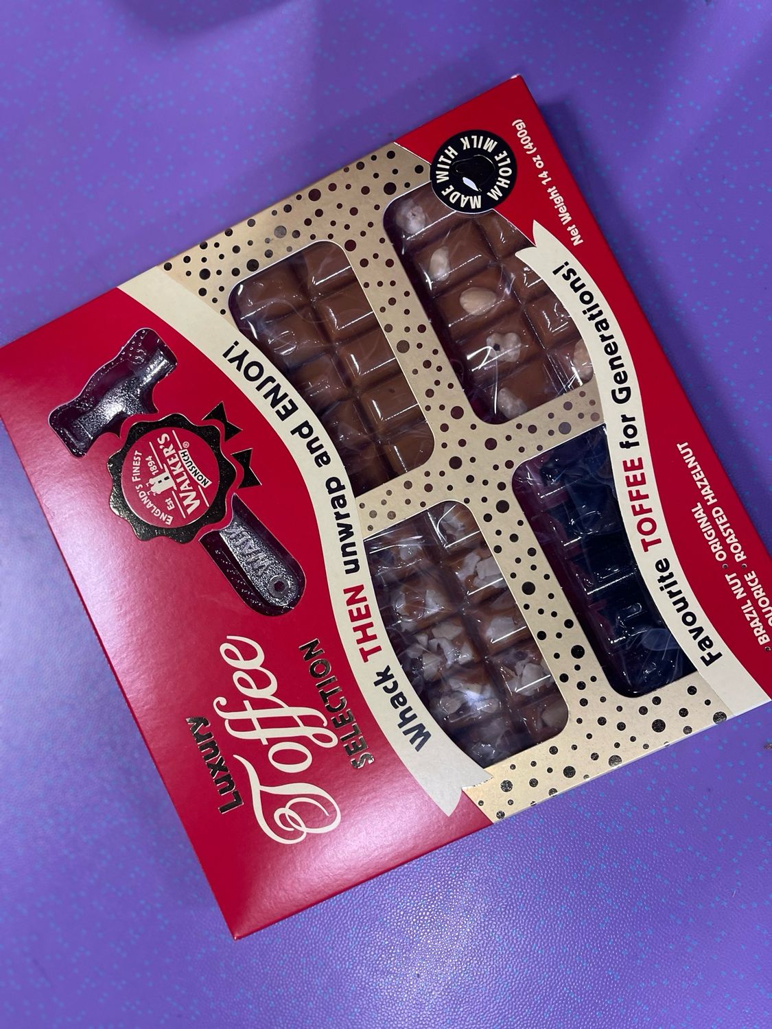 WALKERS LUXURY TOFFEE SELECTION 400g